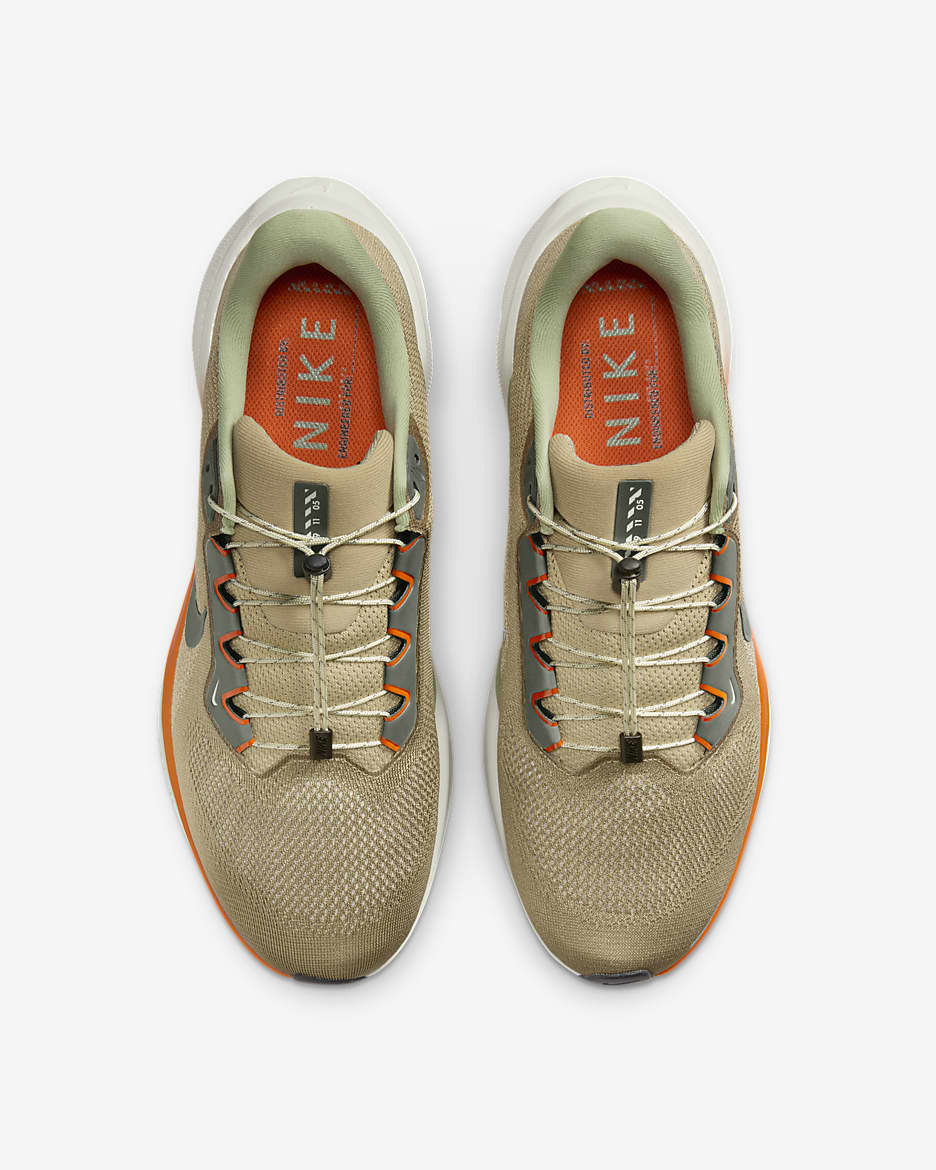 Nike khaki running shoes best sale